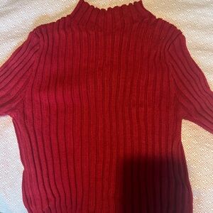 Cute ribbed red top